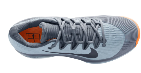 Nike Men's Vapor 12 Clay Court Tennis Shoes - Ashen Slate/Obsidian