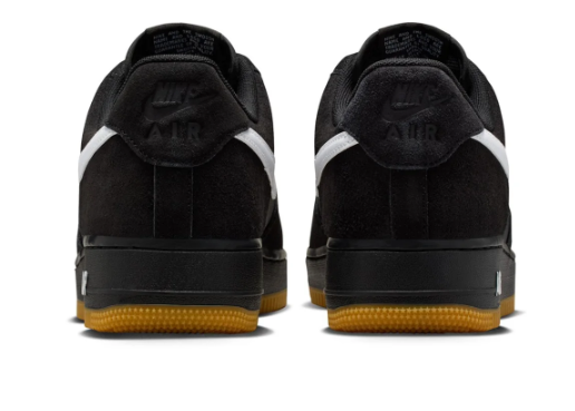 Nike Men's Air Force 1 Low '07 LV8 – Black/White/Gum Leather Sneaker