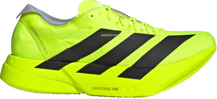 adidas Adizero Adios Pro 4 Men's Running Shoes - Solar Yellow / Aurora Plum