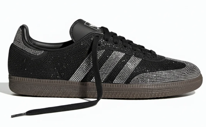 adidas Samba OG Women's Sneakers – Rhinestone Black / Silver (IH9052)