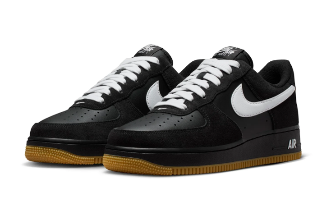 Nike Men's Air Force 1 Low '07 LV8 – Black/White/Gum Leather Sneaker