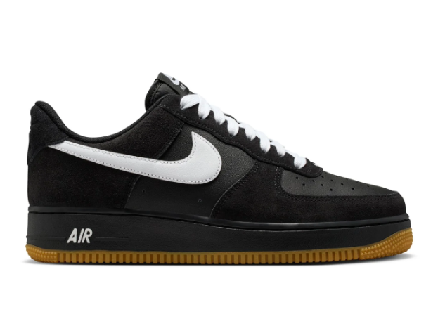 Nike Men's Air Force 1 Low '07 LV8 – Black/White/Gum Leather Sneaker