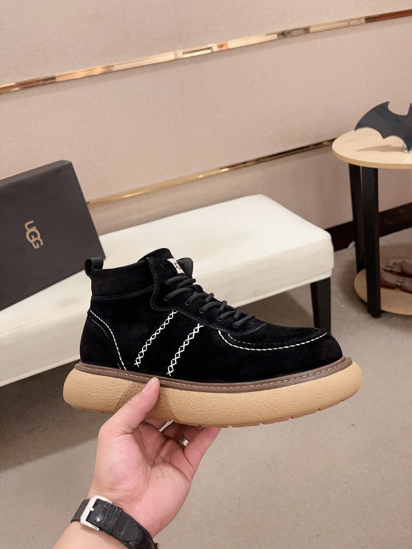 UGG Men's Chukka Lace-Up Boot — Black Suede