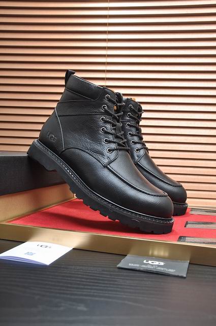UGG Men's Moc-Toe Leather Boot — Black