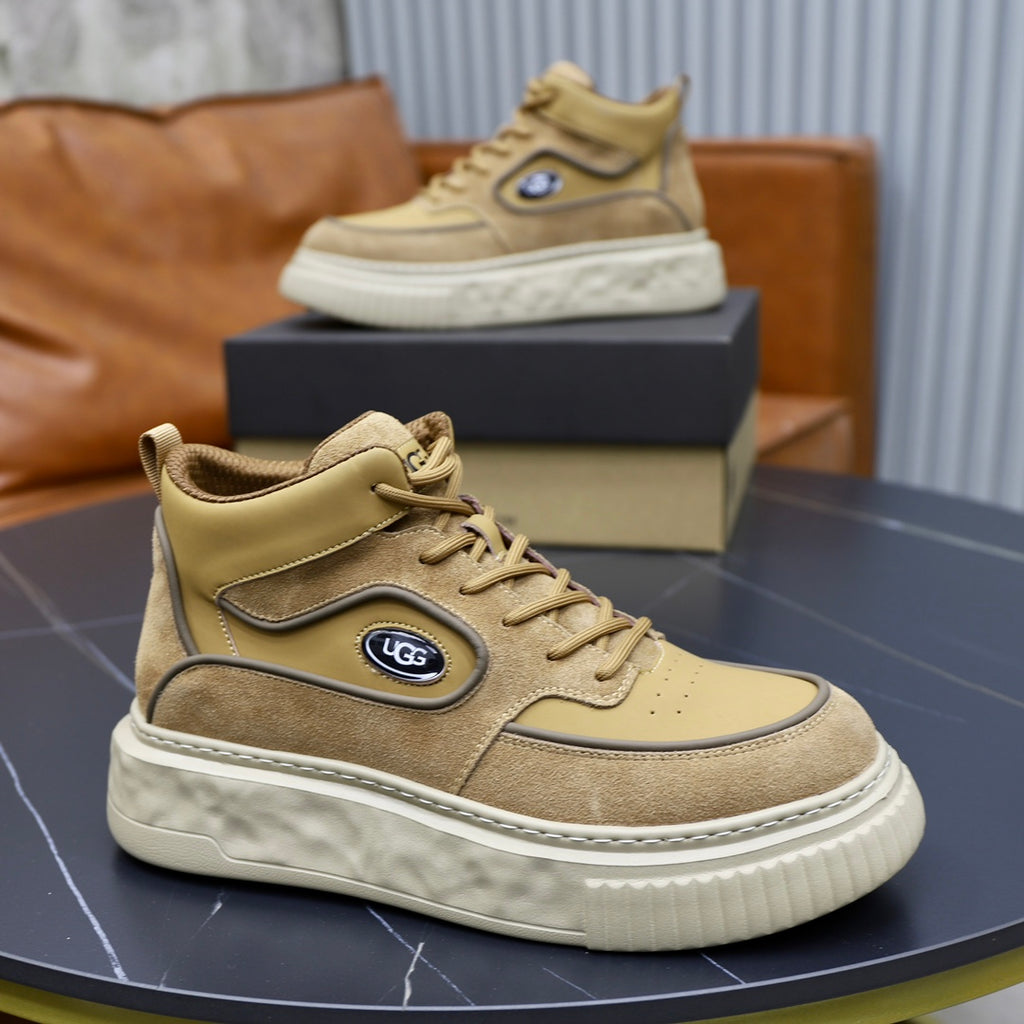 UGG Men's Wheat Tonal Suede & Leather High-Top Sneaker