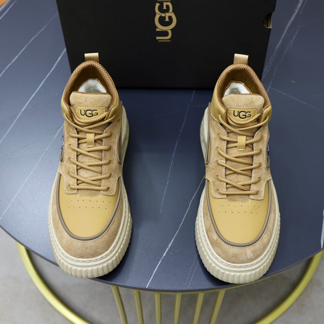 UGG Men's Wheat Tonal Suede & Leather High-Top Sneaker