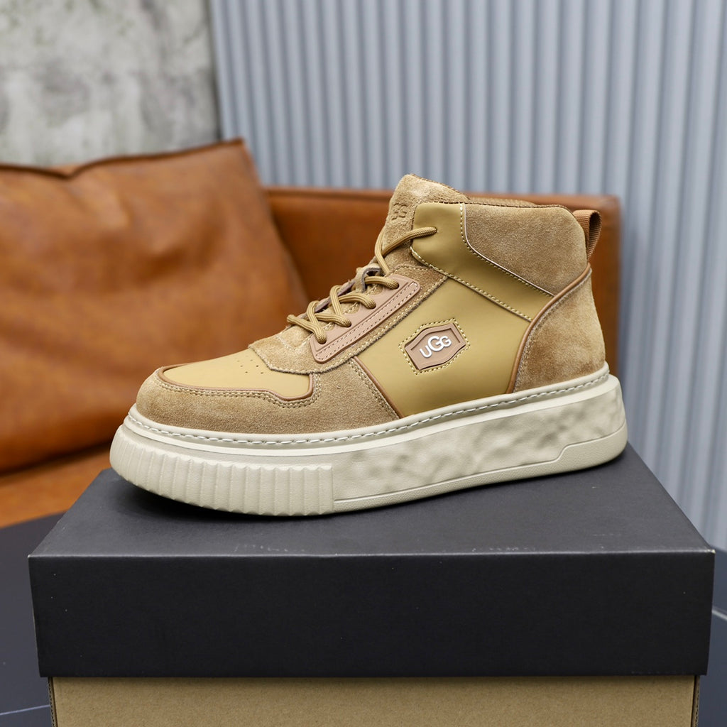 UGG Men's Camel Suede & Leather High-Top Sneaker