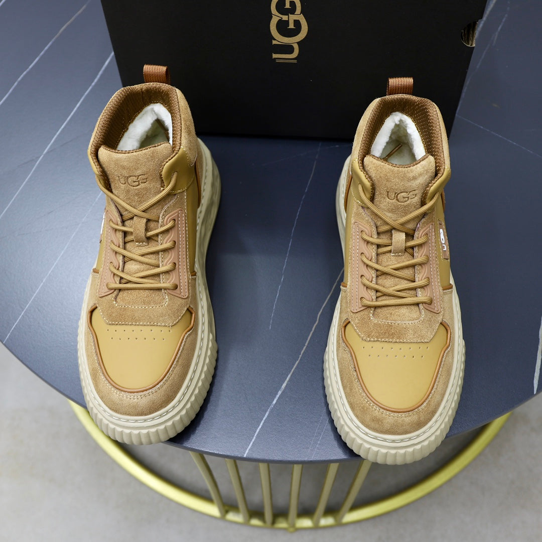 UGG Men's Camel Suede & Leather High-Top Sneaker