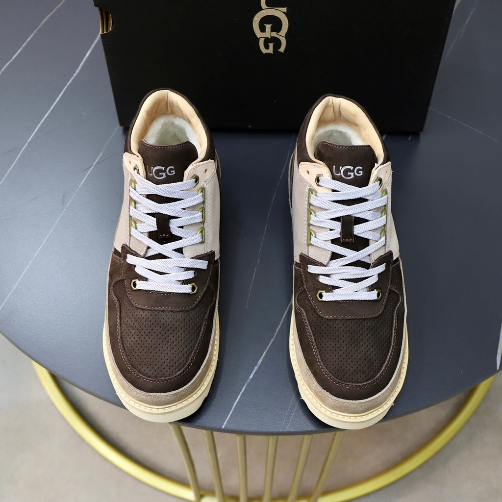 UGG Men's Dark Brown & Grey High-Top Sneaker