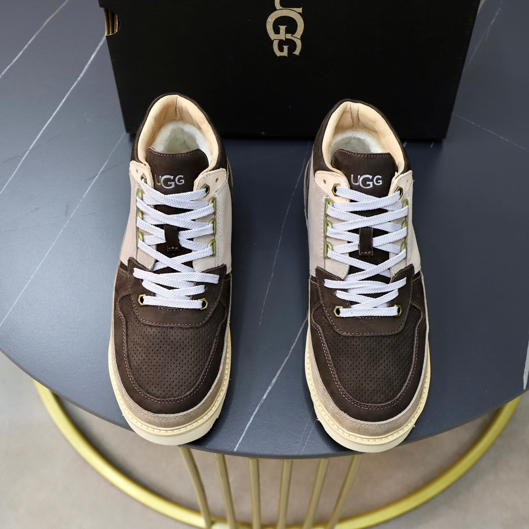 UGG Men's Dark Brown & Grey High-Top Sneaker
