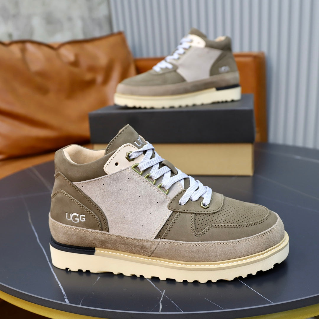 UGG Men's Olive Grey Suede High-Top Sneaker