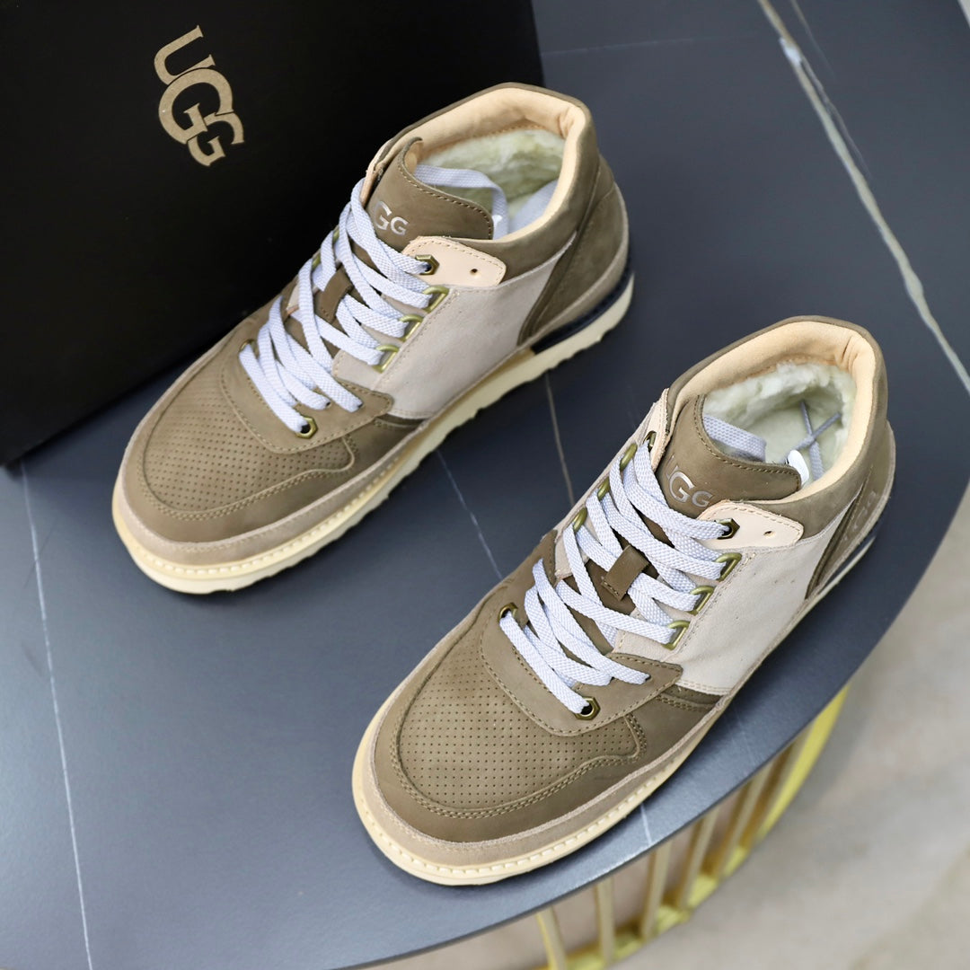 UGG Men's Olive Grey Suede High-Top Sneaker