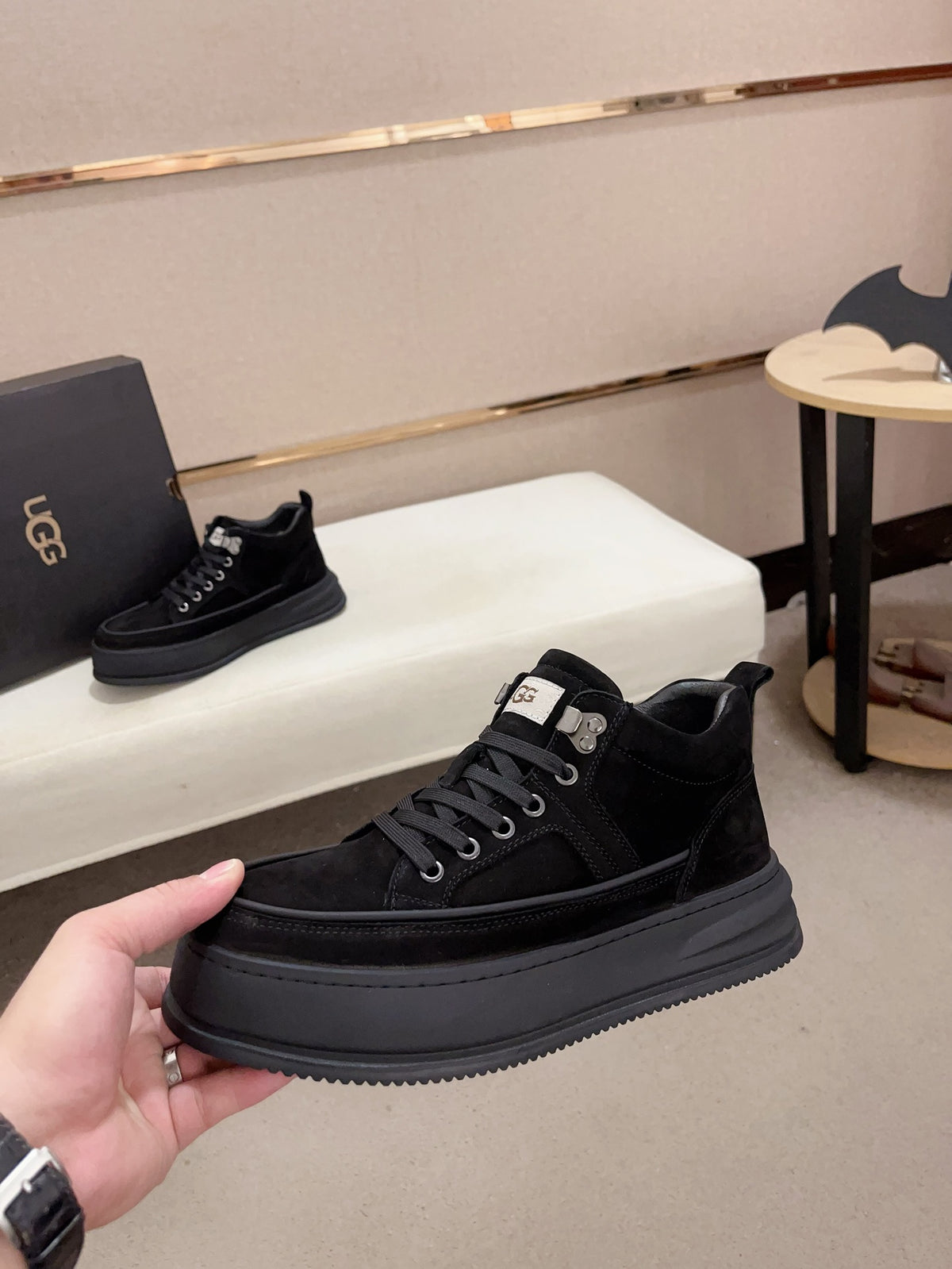 UGG Men's All-Black Suede Low-Top Sneaker