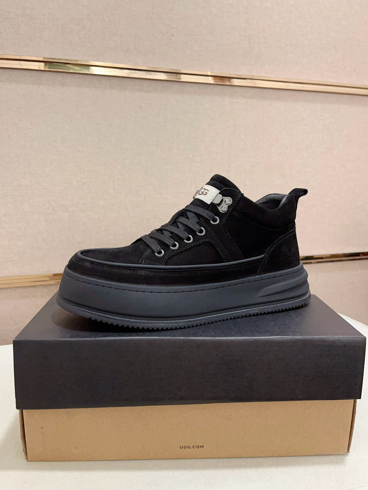 UGG Men's All-Black Suede Low-Top Sneaker