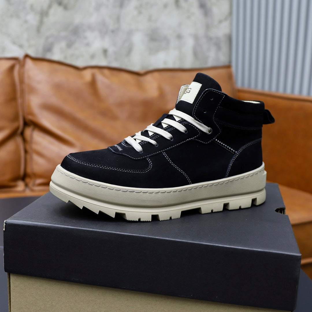 UGG Men's Black Suede High-Top Sneaker Boot