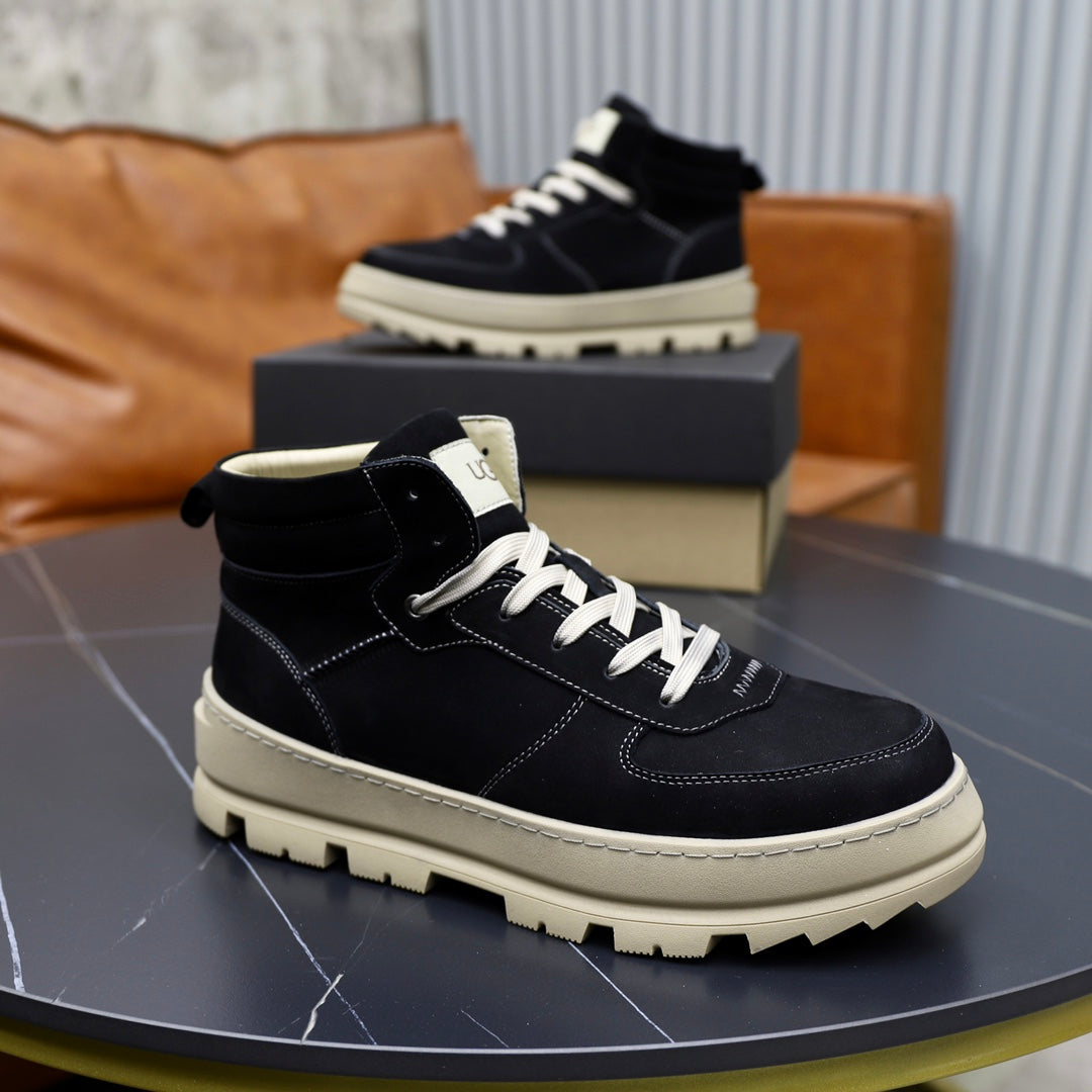 UGG Men's Black Suede High-Top Sneaker Boot