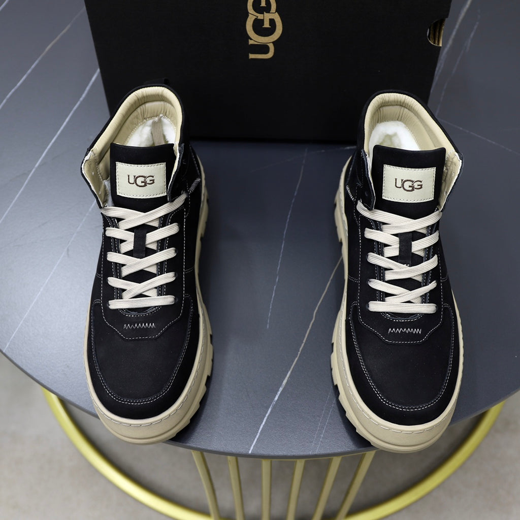 UGG Men's Black Suede High-Top Sneaker Boot
