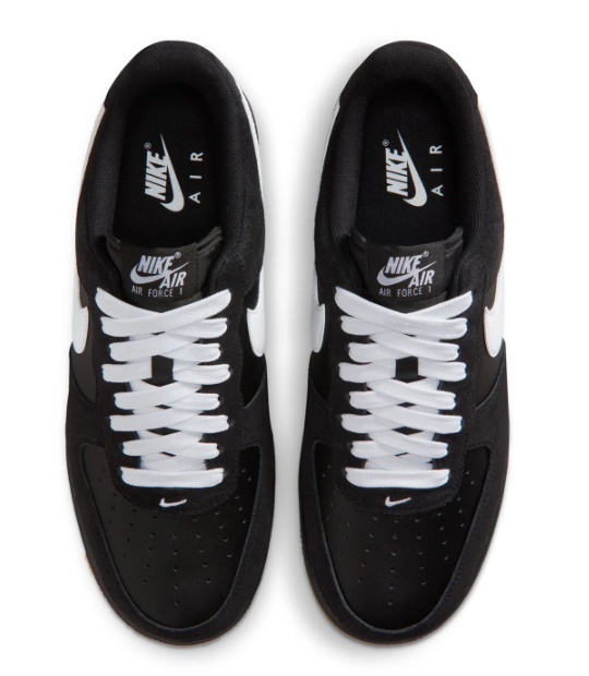 Nike Men's Air Force 1 Low '07 LV8 – Black/White/Gum Leather Sneaker