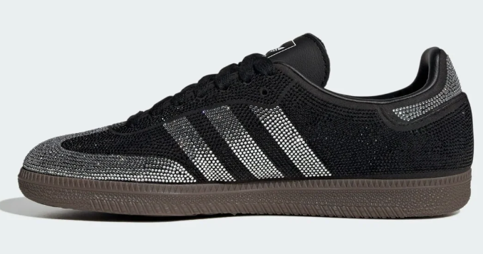 adidas Samba OG Women's Sneakers – Rhinestone Black / Silver (IH9052)